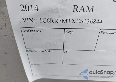 2014 Ram 1500 Sport from USA, damaged, VIN 1C6RR7MTXES136844